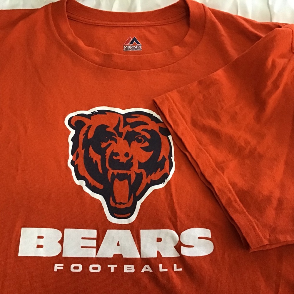 Chicago Bears Football NFL Majestic Tee T Shirt Men’s size XL Extra Large